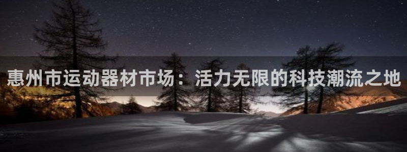 fb体育娱乐：惠州市运动器材市场：活力无限的科技潮流之地